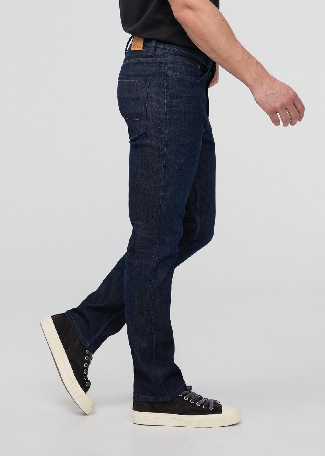 mens performance denim slim straight nightshade blue side