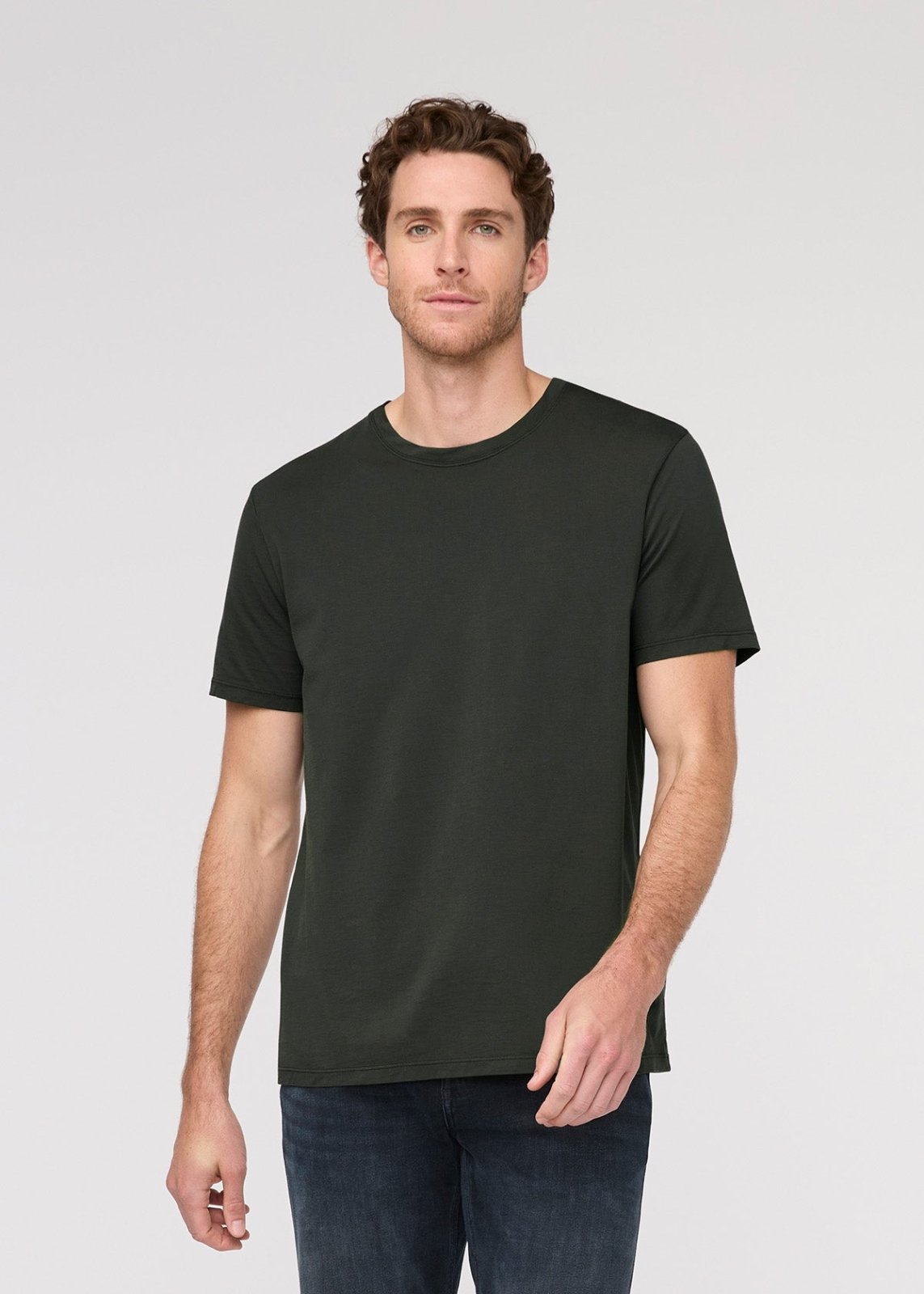 mens 100% pima cotton evergreen t-shirt front