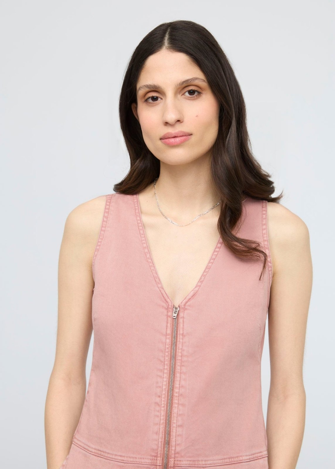 Women's Soft Rose Stretch Twill Jumpsuit front